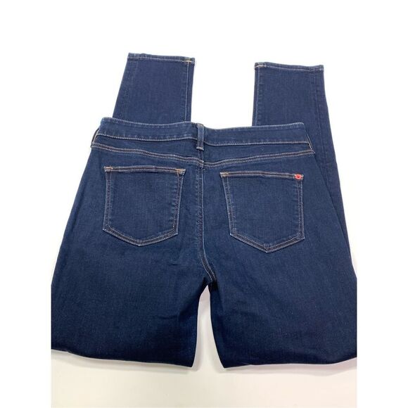 Spanx Women's 5-Pocket Skinny Denim Jeans Dark Wash Blue Size 28 - Picture 8 of 9